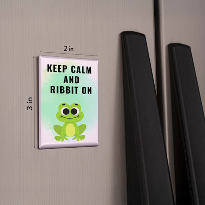 Keep Calm and Ribbit On Magnet
